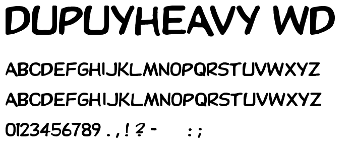 DupuyHeavy Wd font
